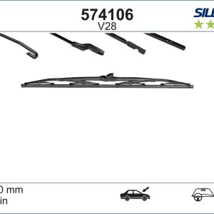 Lamela stergator FIAT 500 (111_, 101_, 110_) 0.5 (110F) benzina 18 cai VALEO 574106