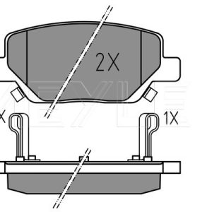 Placute frana FIAT TIPO limuzina (356_, 357_) 1.6 D (356SXG1B) diesel 120 cai MEYLE 025 224 4918
