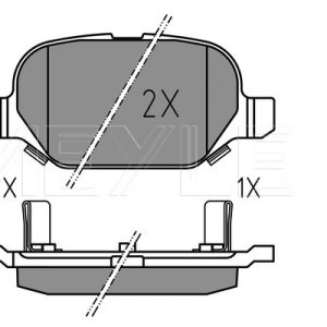 Placute frana FIAT PANDA VAN (312_, 519_) 0.9 4x4 (312CXG2B) benzina 86 cai MEYLE 025 254 1014