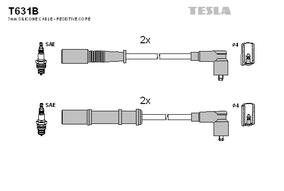 Set cablaj aprindere TESLA T631B – FIAT | AutoRival