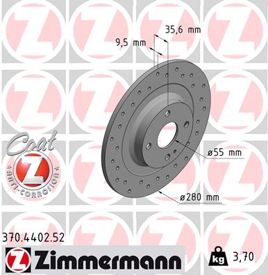 Disc frana ZIMMERMANN 370.4402.52 – FIAT | AutoRival