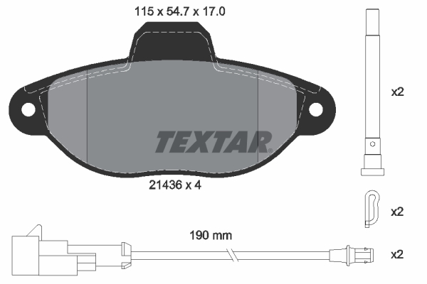 Set placute frana TEXTAR 2143609 – FIAT | AutoRival