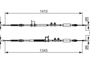 Cablu frana de parcare FORD ECOSPORT 1.0 EcoBoost benzina 125 cai BOSCH 1 987 482 560
