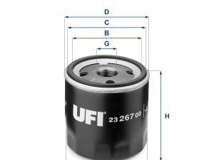 Filtru ulei FORD ECOSPORT 1.5 Ti benzina 112 cai UFI 23.267.00