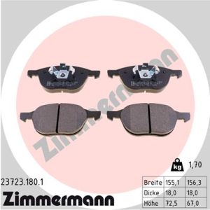 Placute frana FORD ECOSPORT 1.0 EcoBoost benzina 100 cai ZIMMERMANN 23723.180.1