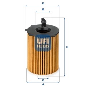 Filtru ulei FORD ECOSPORT 1.5 TDCi EcoBlue 4x4 diesel 125 cai UFI 25.037.00