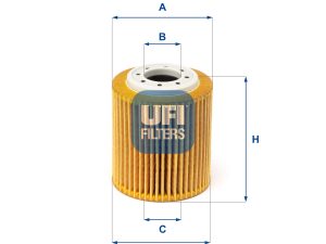 Filtru ulei FORD ECOSPORT 1.5 EcoBlue TDCi diesel 100 cai UFI 25.216.00