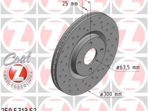 Disc frana FORD ECOSPORT 1.5 EcoBlue TDCi diesel 100 cai ZIMMERMANN 250.5713.52