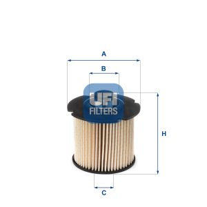 Filtru combustibil FORD ECOSPORT 1.5 EcoBlue TDCi diesel 95 cai UFI 26.104.00