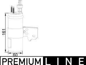 Uscator aer conditionat FORD ECOSPORT 1.0 EcoBoost benzina 125 cai MAHLE ORIGINAL AD 3 000P