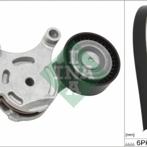 Set curea transmisie cu caneluri FORD ECOSPORT 1.5 TDCi EcoBlue diesel 120 cai INA 529 0261 10