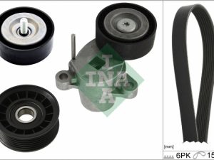Set curea transmisie cu caneluri FORD ECOSPORT 1.0 EcoBoost benzina 100 cai INA 529 0337 10