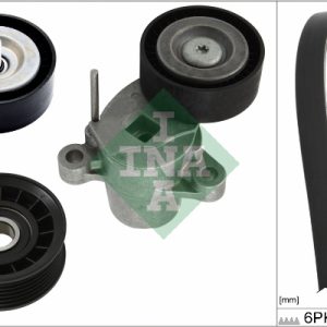 Set curea transmisie cu caneluri FORD ECOSPORT 1.0 EcoBoost benzina 100 cai INA 529 0337 10