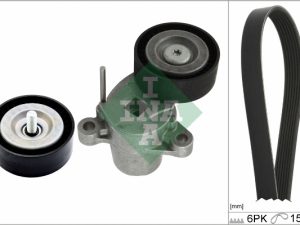 Set curea transmisie cu caneluri FORD ECOSPORT 1.0 EcoBoost benzina 100 cai INA 529 0338 10