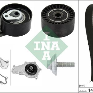Set pompa apa + curea dintata FORD ECOSPORT 1.5 TDCi diesel 100 cai INA 530 0578 30