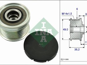 Fulie alternator FORD ECOSPORT 1.0 EcoBoost benzina 100 cai INA 535 0268 10