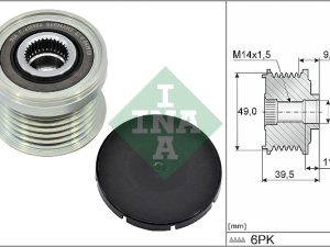 Fulie alternator FORD ECOSPORT 1.0 EcoBoost benzina 100 cai INA 535 0361 10