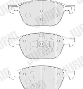 Placute frana FORD ECOSPORT 1.5 TDCi diesel 90 cai JURID 573753J