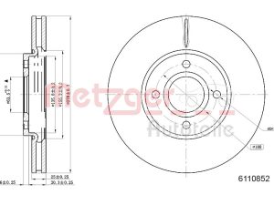 Disc frana FORD ECOSPORT 1.5 EcoBlue TDCi diesel 95 cai METZGER 6110852