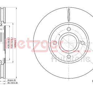 Disc frana FORD ECOSPORT 1.5 EcoBlue TDCi diesel 95 cai METZGER 6110852