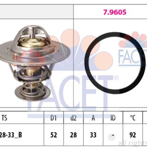 Termostat lichid racire FORD ECOSPORT 1.0 EcoBoost benzina 100 cai FACET 7.8928