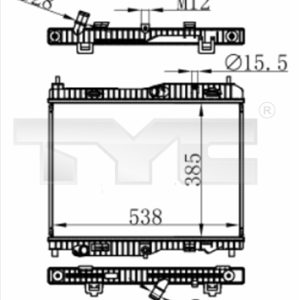 Radiator racire motor FORD ECOSPORT 1.0 EcoBoost benzina 95 cai TYC 710-0059