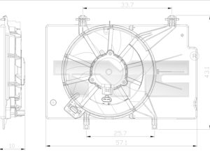 Ventilator radiator FORD ECOSPORT 1.5 EcoBlue TDCi diesel 95 cai TYC 810-0043