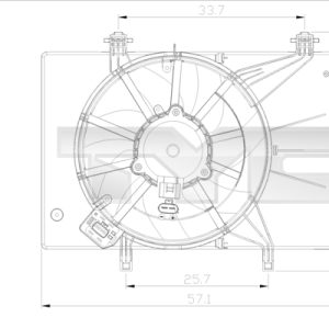 Ventilator radiator FORD ECOSPORT 1.5 EcoBlue TDCi diesel 95 cai TYC 810-0043