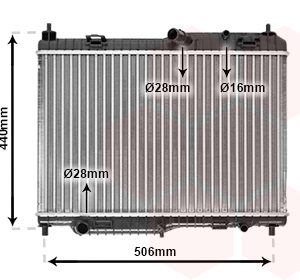 Radiator racire motor FORD ECOSPORT 1.5 EcoBlue TDCi diesel 95 cai VAN WEZEL 18002442