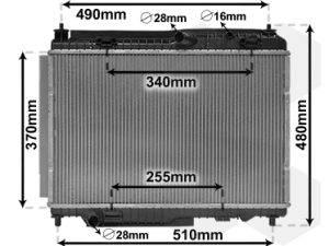 Radiator racire motor FORD ECOSPORT 1.0 EcoBoost benzina 125 cai VAN WEZEL 18012701