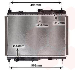 Radiator racire motor FORD ECOSPORT 1.5 TDCi EcoBlue diesel 125 cai VAN WEZEL 18012722