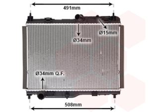 Radiator racire motor FORD ECOSPORT 1.0 EcoBoost benzina 100 cai VAN WEZEL 18012723