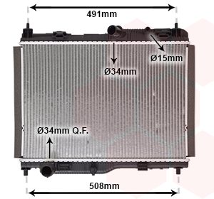 Radiator racire motor FORD ECOSPORT 1.0 EcoBoost benzina 95 cai VAN WEZEL 18012723