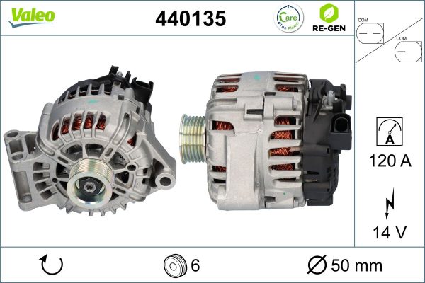 Alternator FORD ECOSPORT 1.5 Ti benzina 112 cai VALEO 440135