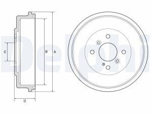 Tambur frana FORD ECOSPORT 1.5 EcoBlue TDCi diesel 100 cai DELPHI BF565