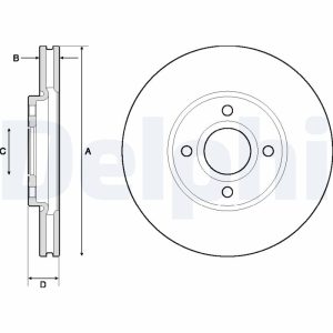 Disc frana FORD ECOSPORT 1.5 EcoBlue TDCi diesel 95 cai DELPHI BG4715C