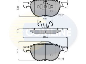 Placute frana FORD ECOSPORT 1.0 EcoBoost benzina 100 cai COMLINE CBP01323