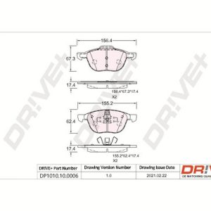 Placute frana FORD ECOSPORT 1.5 TDCi EcoBlue diesel 120 cai DRIVE DP1010.10.0006