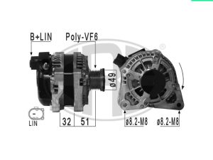 Alternator FORD ECOSPORT 1.0 EcoBoost benzina 125 cai ERA 210939A