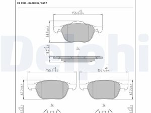 Placute frana FORD ECOSPORT 1.0 EcoBoost benzina 100 cai DELPHI LP3827