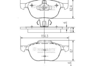 Placute frana FORD ECOSPORT 1.0 EcoBoost benzina 125 cai NIPPARTS J3603063