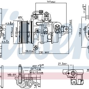 Compresor climatizare FORD ECOSPORT 1.5 EcoBlue TDCi diesel 100 cai NISSENS 890787