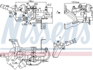 Radiator recirculare gaze de esapament FORD ECOSPORT 1.5 TDCi diesel 90 cai NISSENS 989273