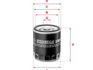 Filtru ulei FORD ECOSPORT 1.0 EcoBoost benzina 100 cai SOFIMA S 3632 R