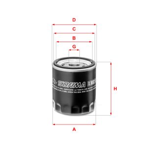 Filtru ulei FORD ECOSPORT 1.0 EcoBoost benzina 125 cai SOFIMA S 3632 R