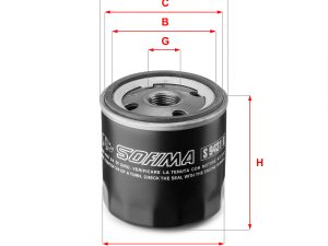 Filtru ulei FORD ECOSPORT 1.5 Ti benzina 112 cai SOFIMA S 9431 R