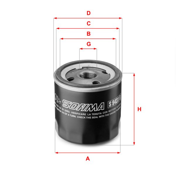 Filtru ulei FORD ECOSPORT 1.5 Ti benzina 112 cai SOFIMA S 9431 R