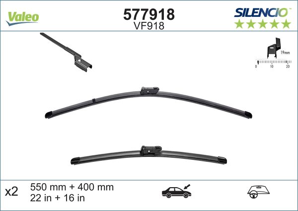 Lamela stergator FORD ECOSPORT 1.5 TDCi EcoBlue diesel 120 cai VALEO 577918
