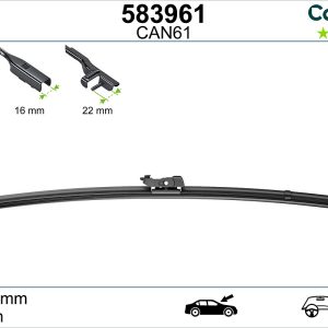 Lamela stergator FORD ECOSPORT 1.5 TDCi EcoBlue diesel 120 cai VALEO 583961