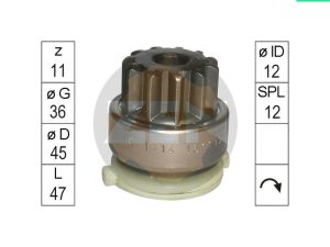 Cuplaj unisens demaror ERA ZN1714 – FORD | AutoRival
